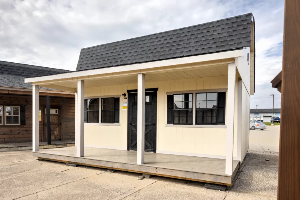 two story cabin with wide porch