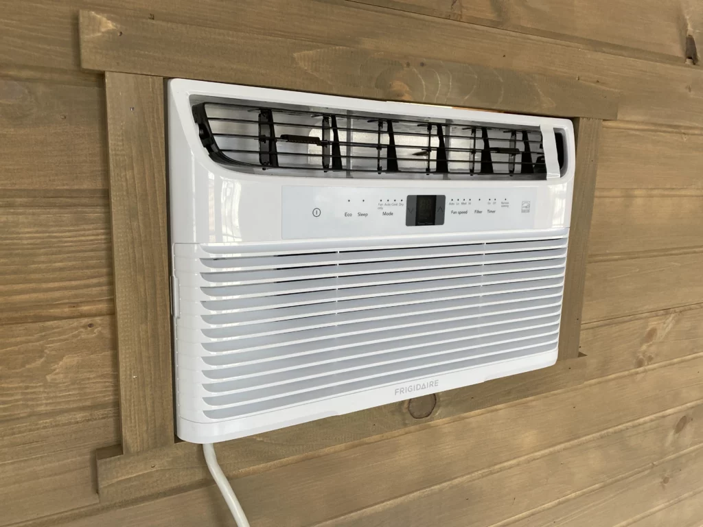 modern log cabins air conditioning