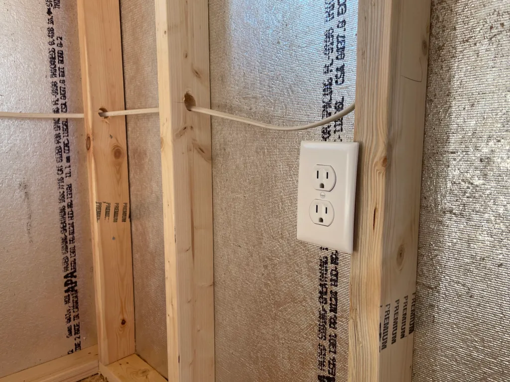 electrical socket prefab cabin interior