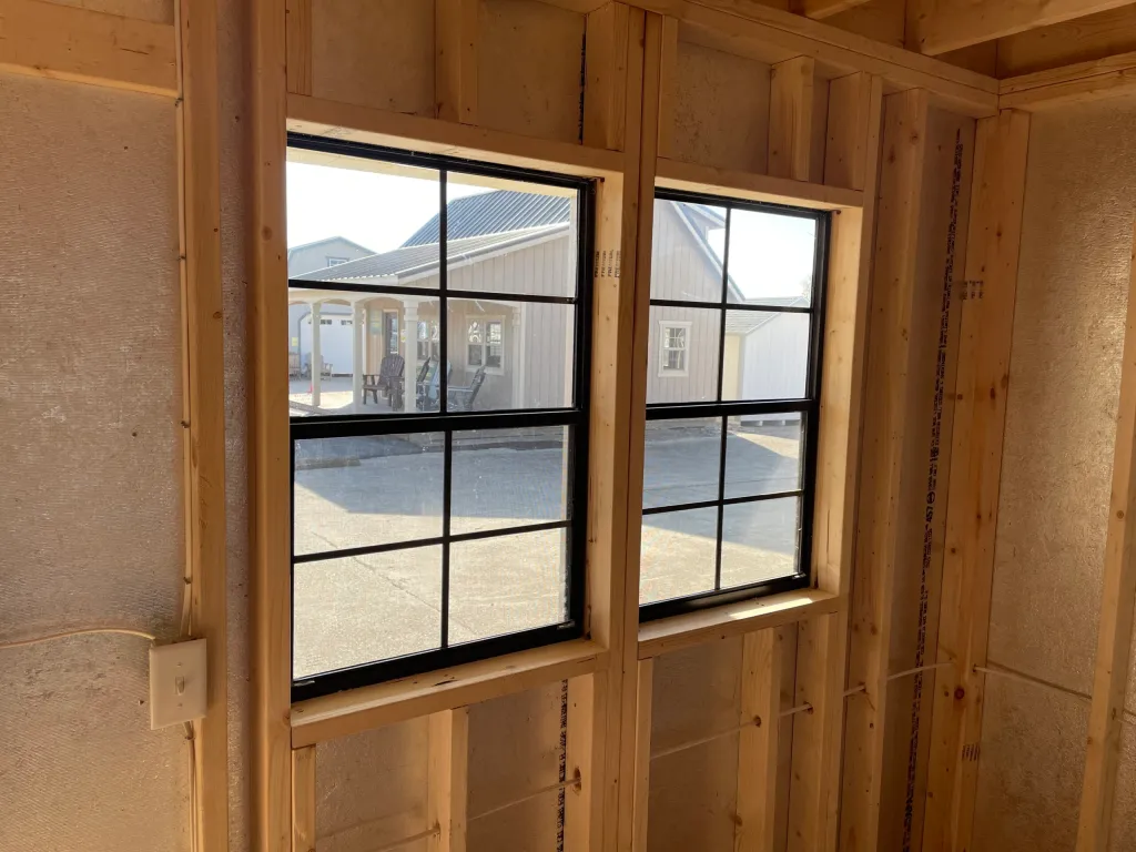 prefab cabin interior windows