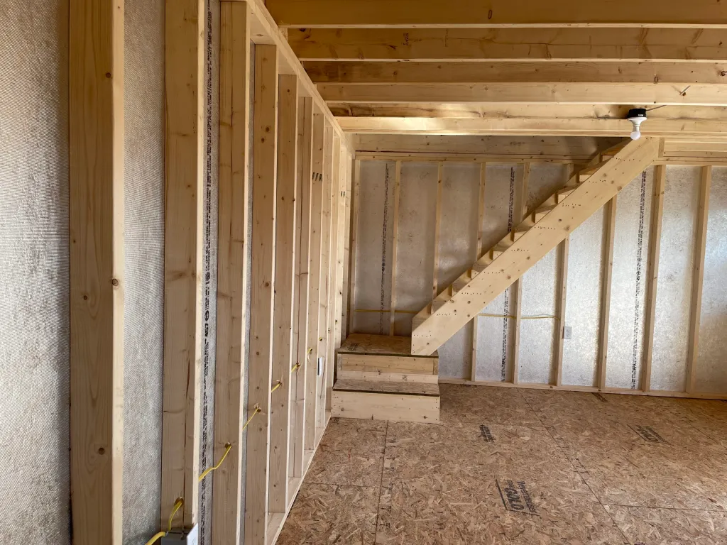 stairs for interior for prefab cabin
