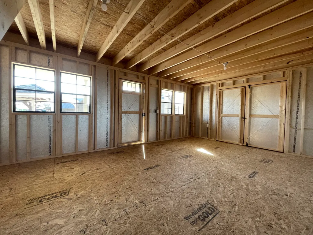 window view from prefab cabin interior